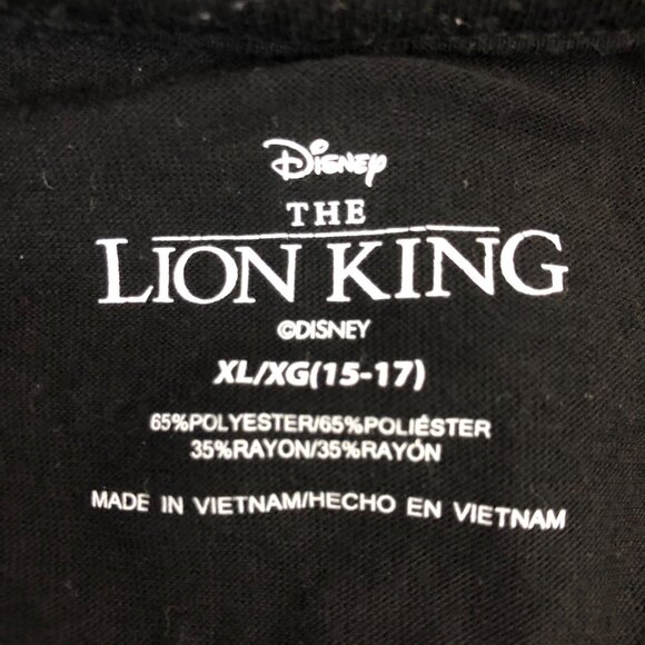 Disney The Lion King No Worries Graphic Tee Sz XL Jrs Black Hakuna Matata - Picture 3 of 4